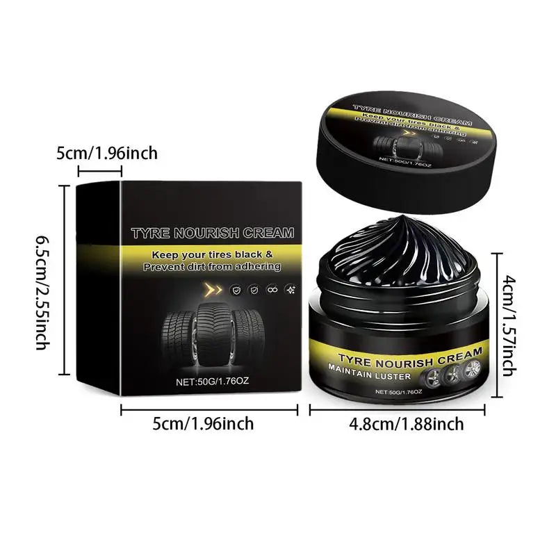 Tire Refurbishment Wax Car Tire Nourish Wax Cream Shiny Bright Coating Paste  Anti UV Maintenance Wax jet black turtle wax