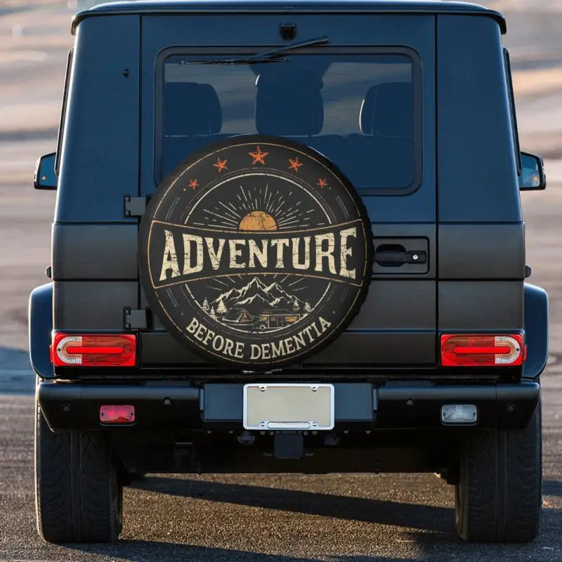 Funny Adventure Camper Travel Tire Cover for Car Wheel Protector Covers Universal for Trailer SUV Truck Camper Travel Trailer