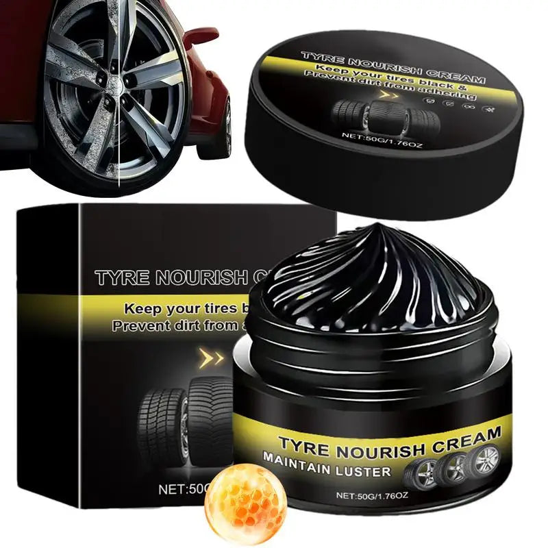 Tire Refurbishment Wax Car Tire Nourish Wax Cream Shiny Bright Coating Paste  Anti UV Maintenance Wax jet black turtle wax