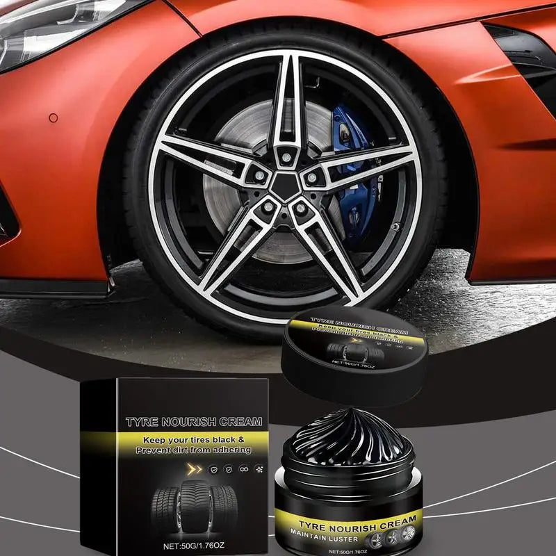 Tire Refurbishment Wax Car Tire Nourish Wax Cream Shiny Bright Coating Paste  Anti UV Maintenance Wax jet black turtle wax