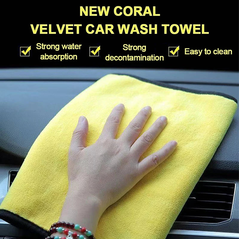 SEAMETAL Car Wash Microfiber Towel 160x60cm Extra Large Size Car Cleaning Drying Cloth Super Absorbent Towels Car Detailing Care